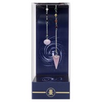 Premium Rose Quartz Chakra Pendulum Švytuoklė Lo Scarabeo